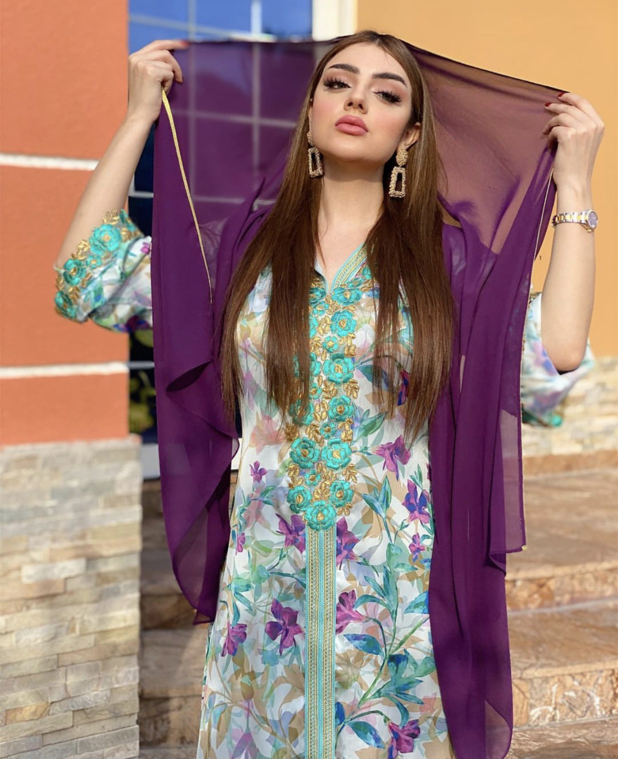 Women's Turkish-Style Printed Dress