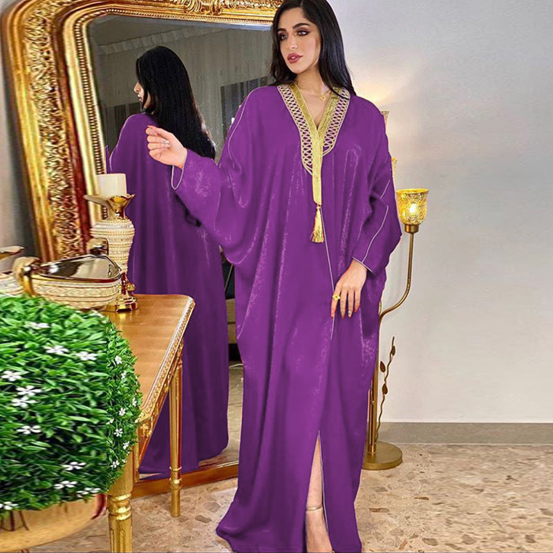 Arabic Turkish Bat Sleeve Cardigan Women's Clothes Robe