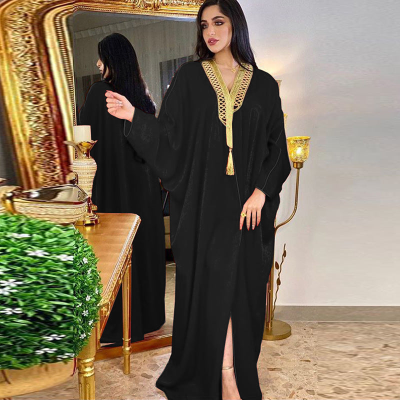 Arabic Turkish Bat Sleeve Cardigan Women's Clothes Robe