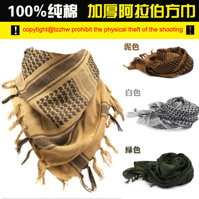 Two Pieces Hot High Quality Export Thickened Arabic Square Scarf/Scarf Men and Women Cycling Outdoor Scarf