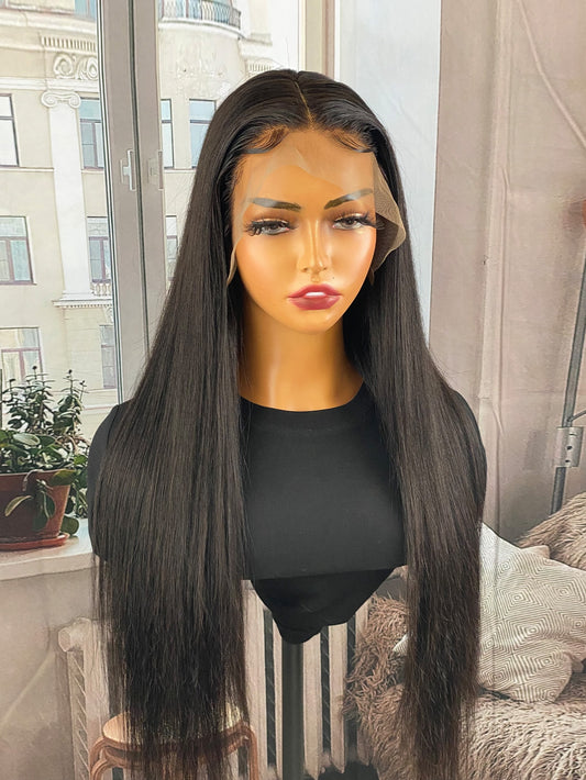 13 4 Lace Front 150 Long Straight Human Hair Wig