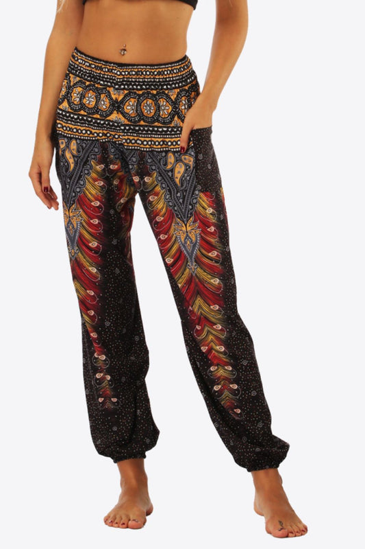 Printed Pants with Pockets