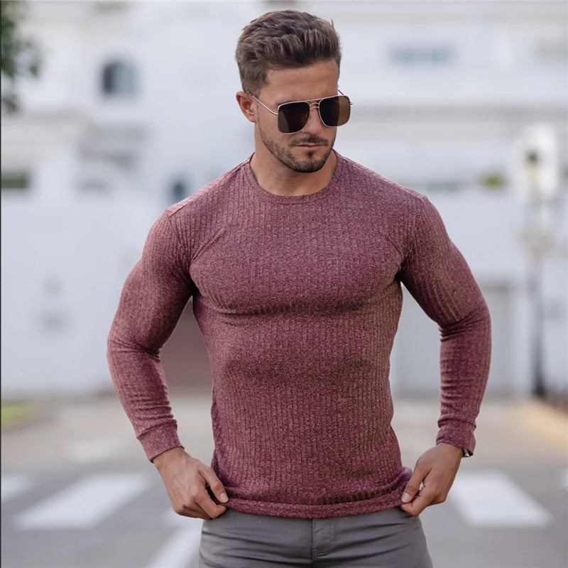 New Fashion Winter Hooded Sweater Men Warm Turtleneck Mens Sweaters Slim Fit Pullover Men Classic Sweter Men Knitwear Pull Homme