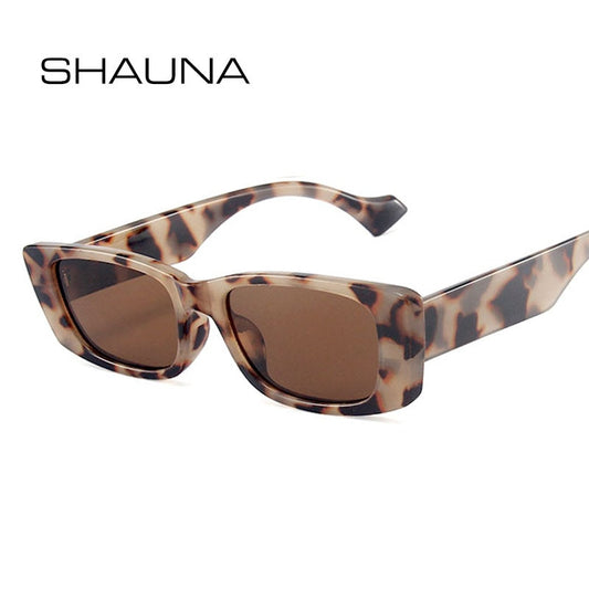 SHAUNA Fashion Small Rectangle Sunglasses Women Brand Designer Retro Jelly Frame Sun Glasses Men Shades UV400