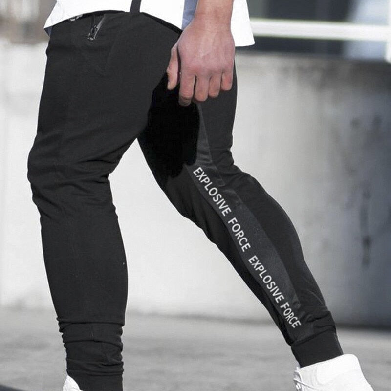 Mens Joggers Casual Pants Fitness Male Sportswear Tracksuit Bottoms Skinny Sweatpants Trousers Black Gyms Joggers Track Pants