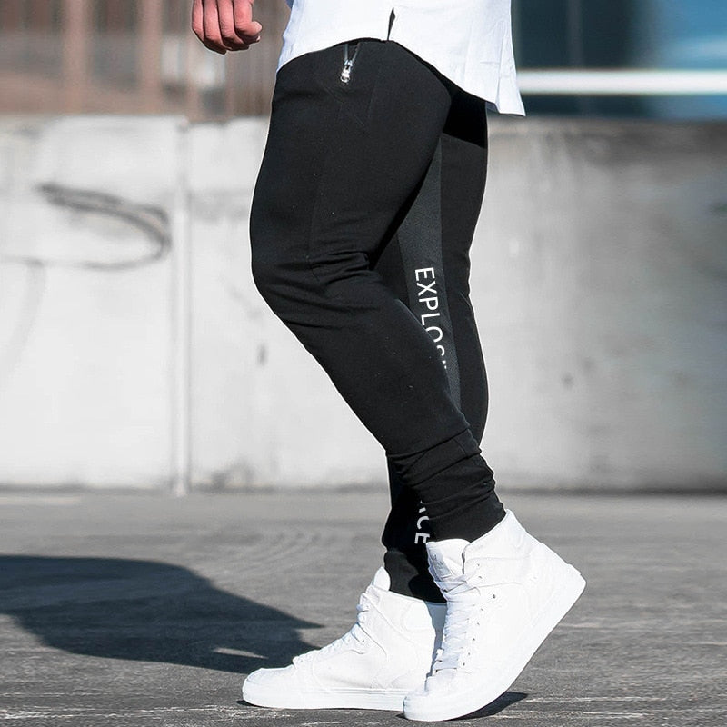 Mens Joggers Casual Pants Fitness Male Sportswear Tracksuit Bottoms Skinny Sweatpants Trousers Black Gyms Joggers Track Pants