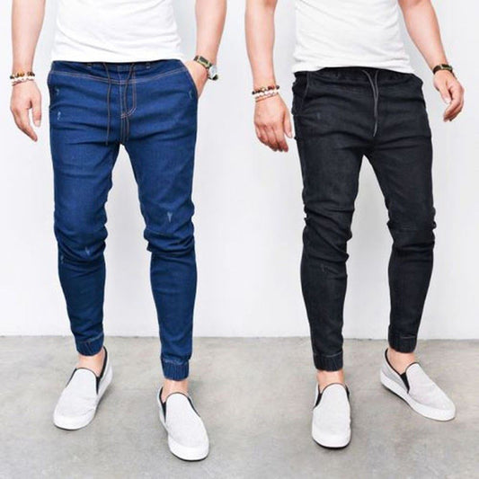 European and American Hot Fashion Slim-Fit Men's Jeans