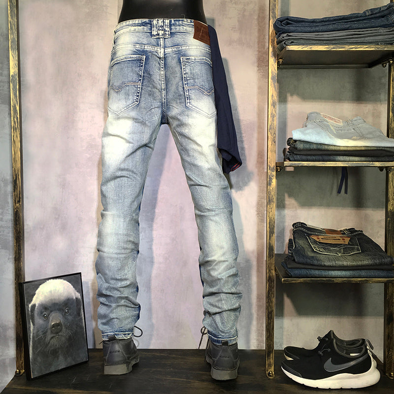 DIESEL European and American-Style Retro Jeans with Holes