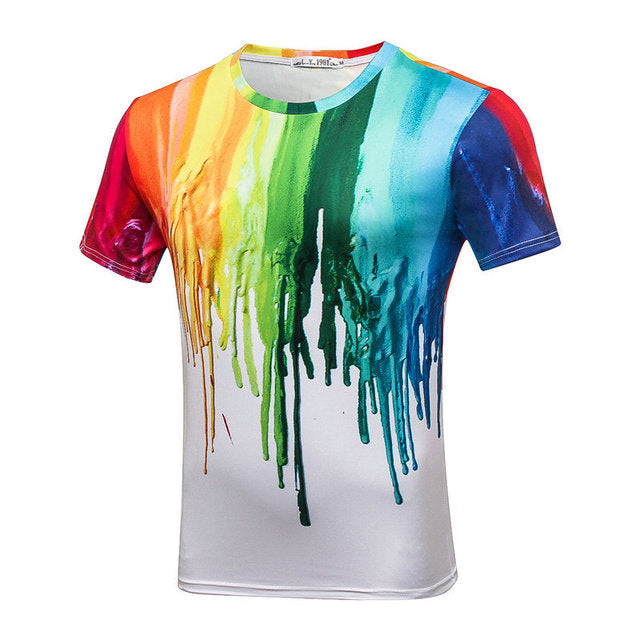 Fashion Men's Printed Short Sleeve Top