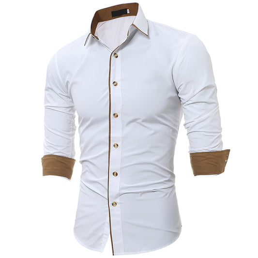 Mens Casual Shirt Fashion Business Dress Shirts Men Clothes