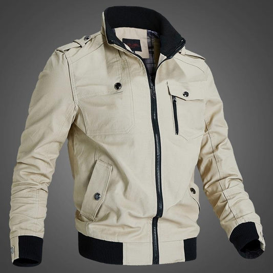 Casual Youth Stand Collar Spring and Autumn Men's Jacket