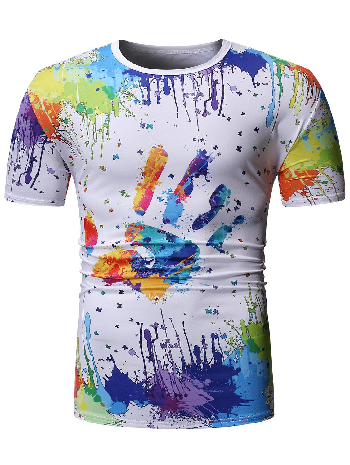 Fashion Men's Printed Short Sleeve Top