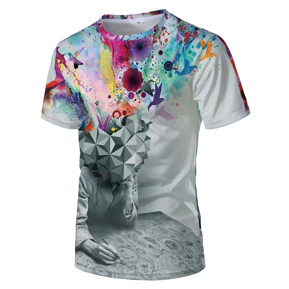 Fashion Men's Printed Short Sleeve Top