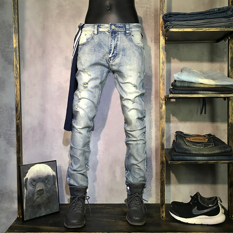 DIESEL European and American-Style Retro Jeans with Holes