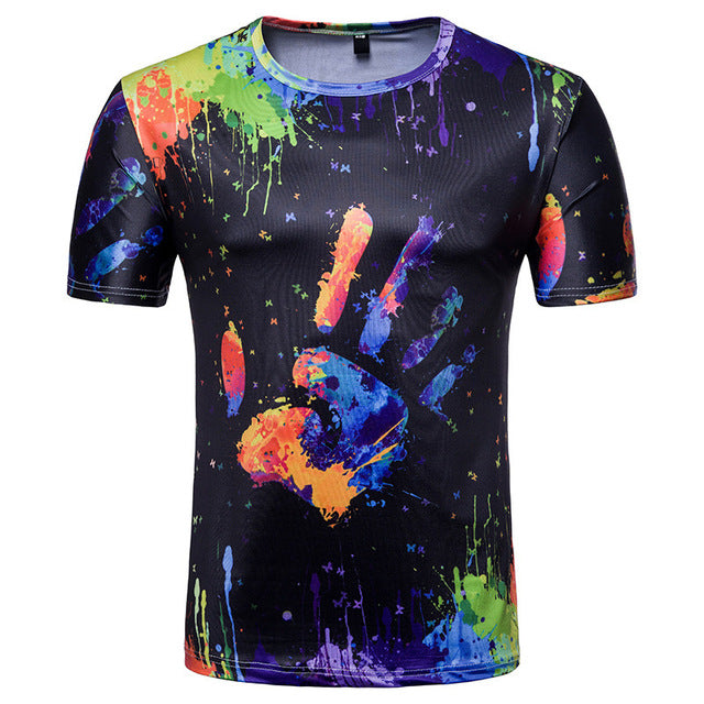 Fashion Men's Printed Short Sleeve Top