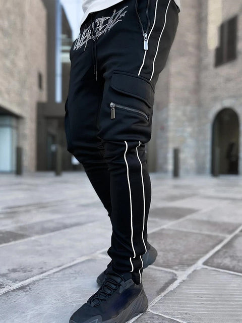 Men's Track Pants Slim Trousers Sport Tracksuit Men Fashion