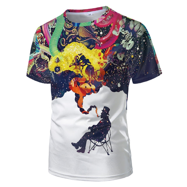 Fashion Men's Printed Short Sleeve Top