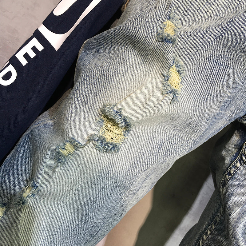 DIESEL European and American-Style Retro Jeans with Holes