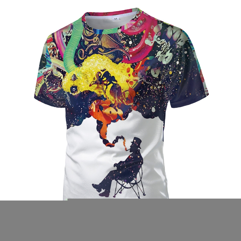 Fashion Men's Printed Short Sleeve Top