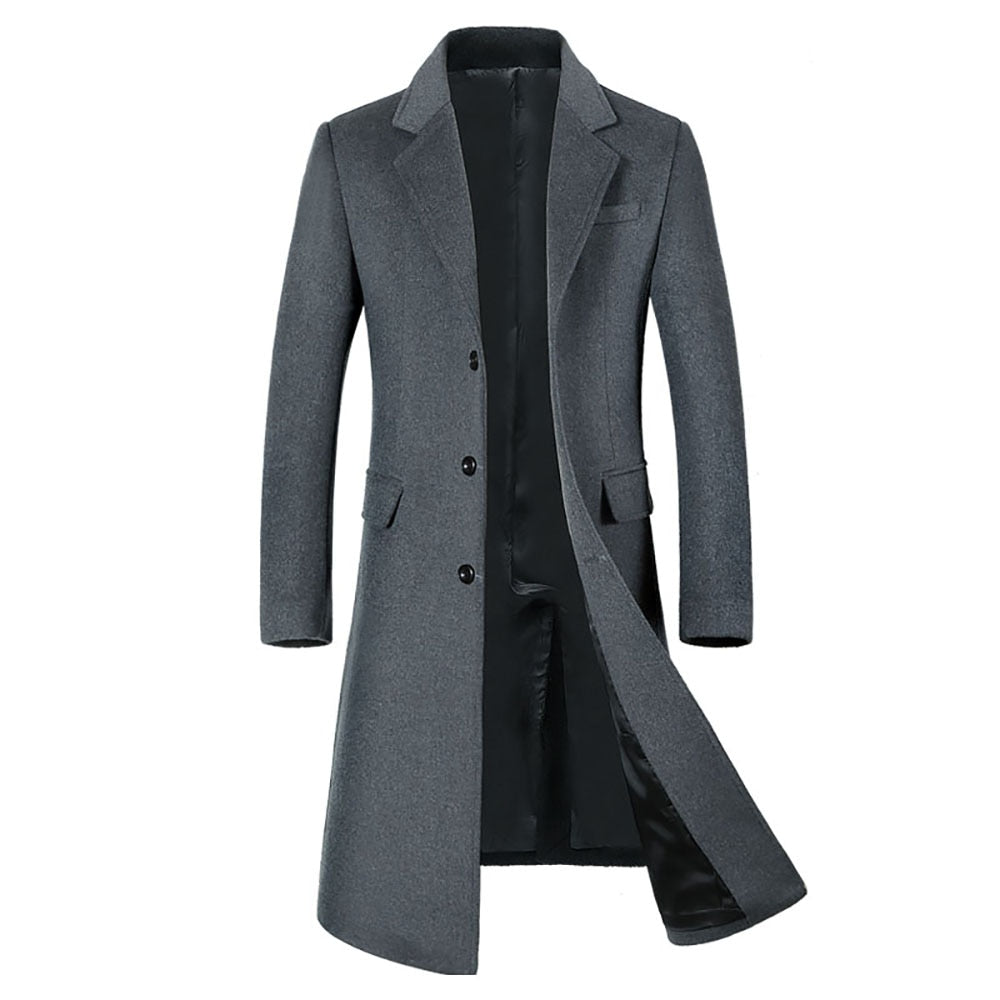 A Long Jacket Below The Knee,Men's Overcoat,Wool Content 51%,Men Coats,Wool Coat Men,Long Coat Men,men Coats, coats for men