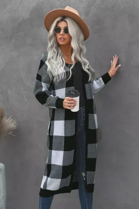 Buffalo Plaid Duster Cardigan