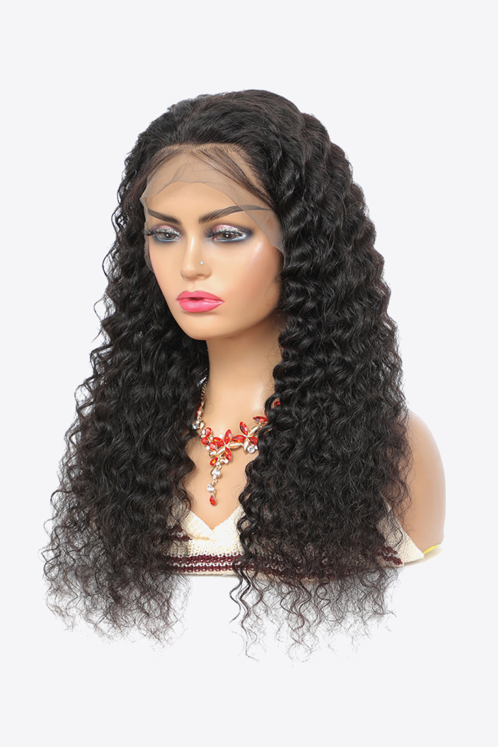 20” 13*4“ Lace Front Curly Wigs Human Virgin Hair in Natural Color 150% Density